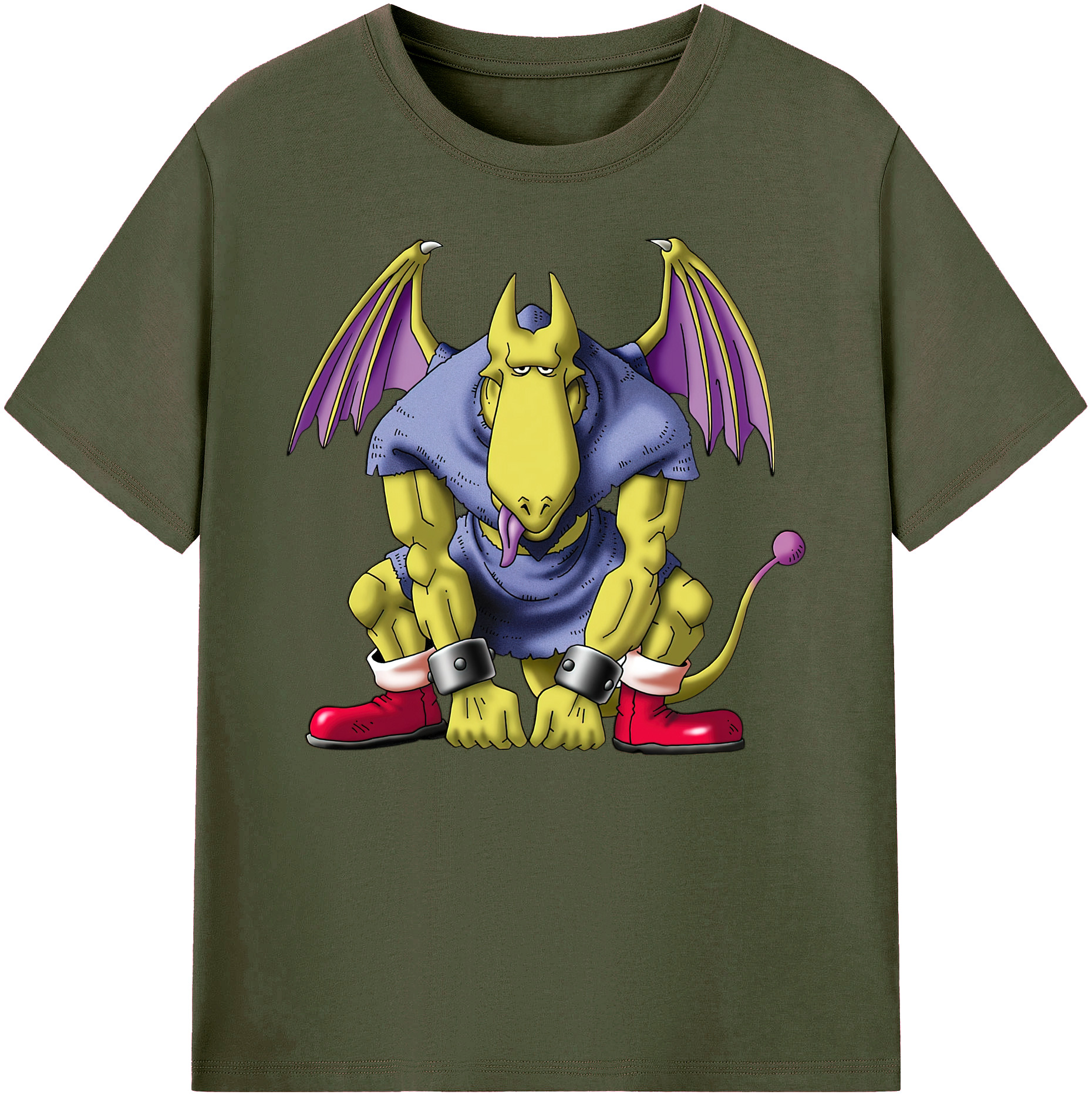（画像用） ドラゴンクエスト Doragon Kuesuto Dragon Quest 綿100％ メンズ半袖Tシャツ｜肌触りやわらか＆通気性